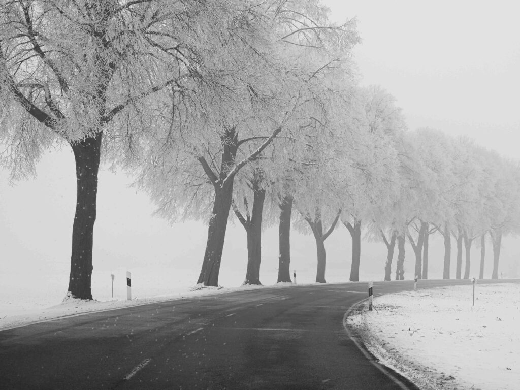 Straße Schnee